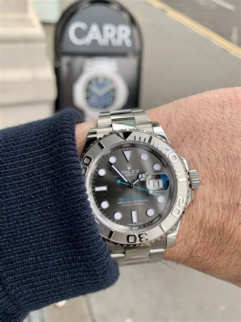 rolex yacht master 40mm steel with platinum bezel and dial|rolex yacht master 40mm price.